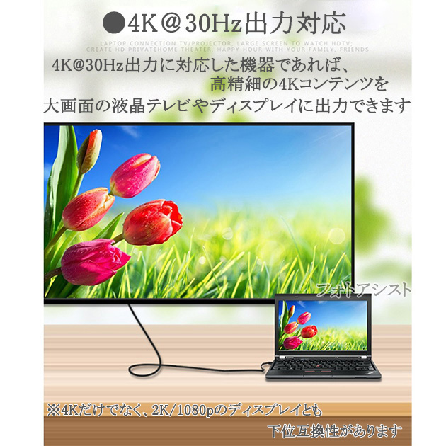 【互換品】その他メーカー3対応 DisplayPort から HDMI 変換ケーブル  5.0ｍ  4K対応｜kou511125｜07