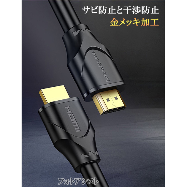 【互換品】その他メーカー3対応  HDMI ケーブル 高品質互換品 TypeA-A  2.0規格  1.5m  18Gbps 4K@50/60対応  送料無料【メール便の場合】｜kou511125｜08