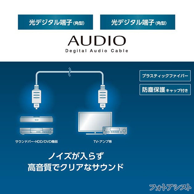 【互換品】その他メーカー3対応 光デジタルケーブル  角型-角型  1.5m　送料無料【メール便の場合】｜kou511125｜11