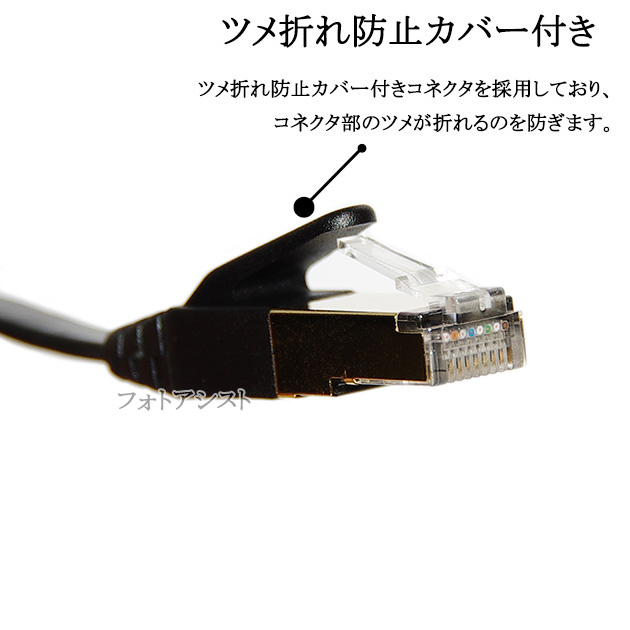 【互換品】SHARP/シャープ対応 LANケーブル　カテゴリ7準拠 0.5ｍ  平型フラットタイプ STPシールド  RJ45  より線  Part.1　送料無料【メール便の場合】｜kou511125｜19