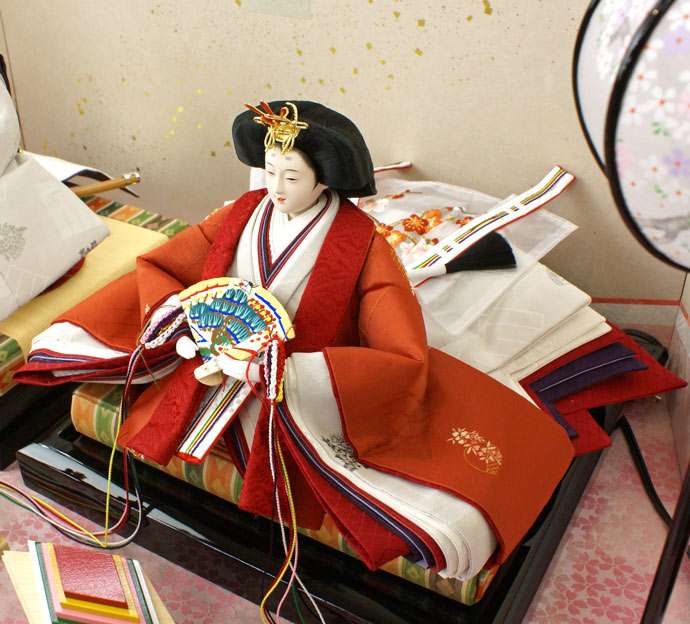 雛人形 ひな人形 三段飾り （三人官女付） 東玉作 「優雅雛」 衣装着