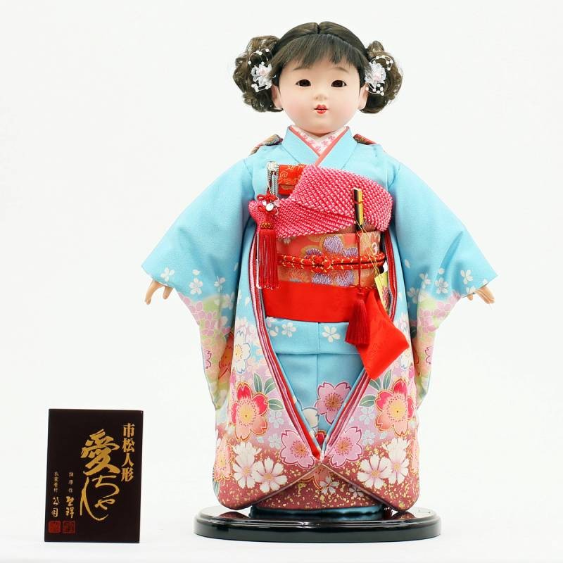 市松人形 公司作 市松人形 齊藤公司作 5号 n23kt5-c1 横幅18cm