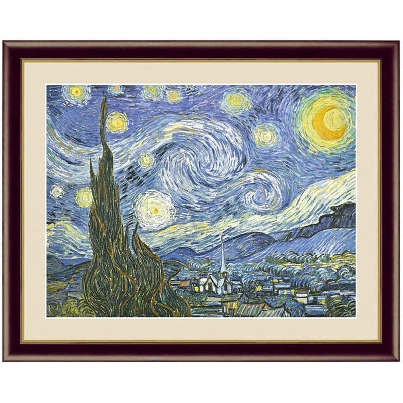 アート額絵 洋画 星月夜 52×42ｃｍ フィンセント・ヴィレム・ファン・ゴッホ 新絹本 木製フレーム アクリルカバー F6 :  912sn-g4-bm053-f6 : 人形広場 雛人形・五月人形専門店 - 通販 - Yahoo!ショッピング