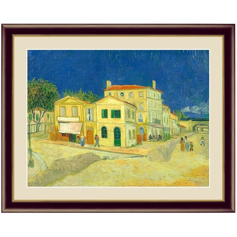アート額絵 洋画 黄色い家 42×34cm フィンセント・ヴィレム