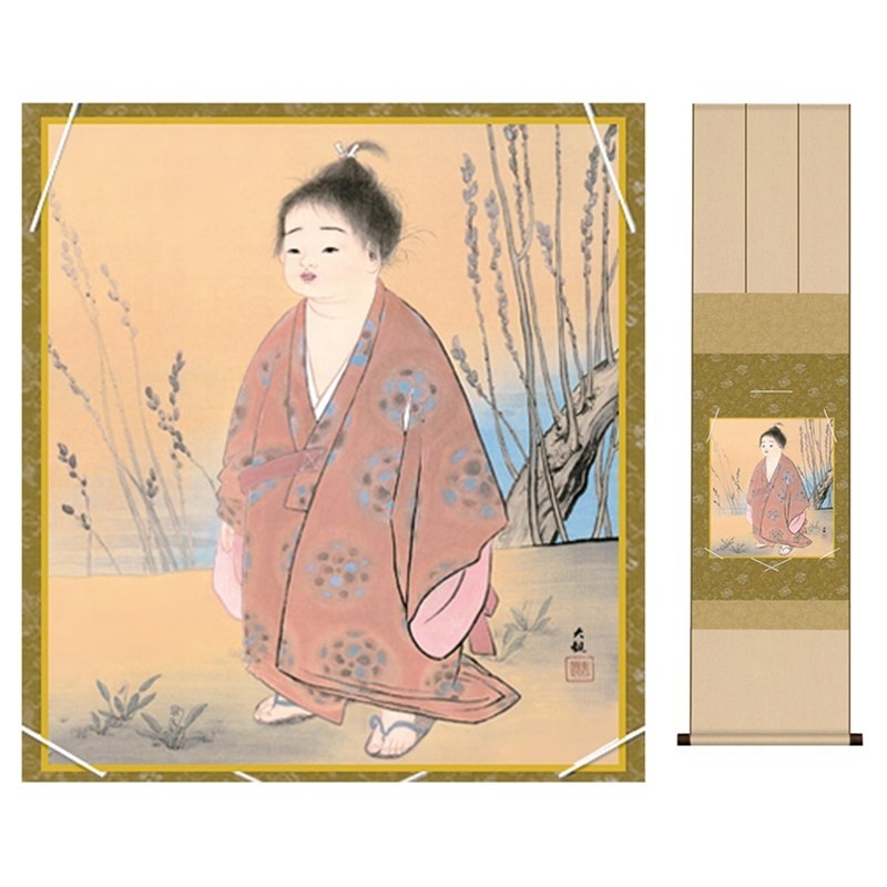 色紙　夫婦鶴　佳山作　複製と推定 912sn-nt2kic-004_2.jpg