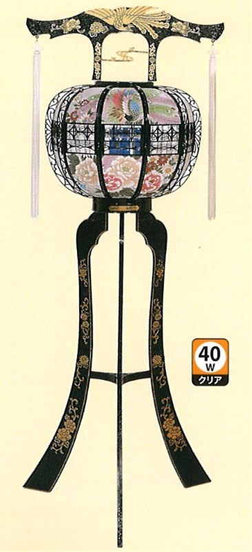 灯籠 おおとり105 黒 提灯 葬儀 法要