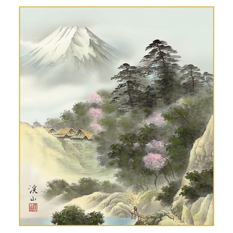 高級色紙「高砂」静山（色紙絵） : 掛け軸・絵画の専門店 掛軸堂