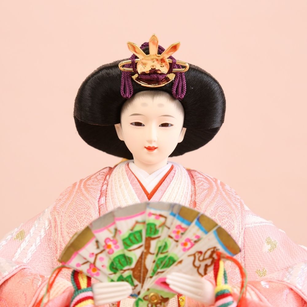 雛人形 収納飾り 芥子親王飾り 横幅55cm 宴桜 芥子親王 ラベンダー 薄紫 白 ピンク