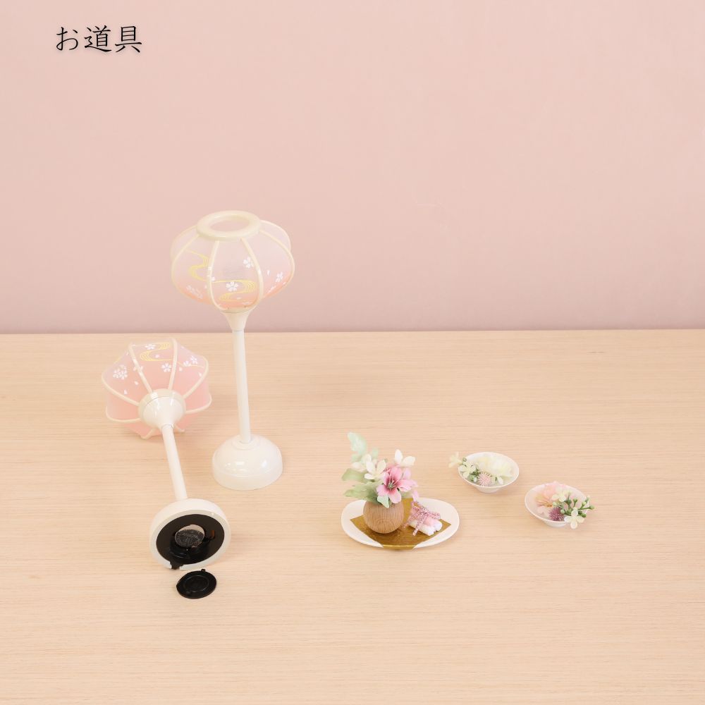 雛人形 収納飾り 芥子親王飾り 横幅55cm 宴桜 芥子親王 ラベンダー 薄紫 白 ピンク