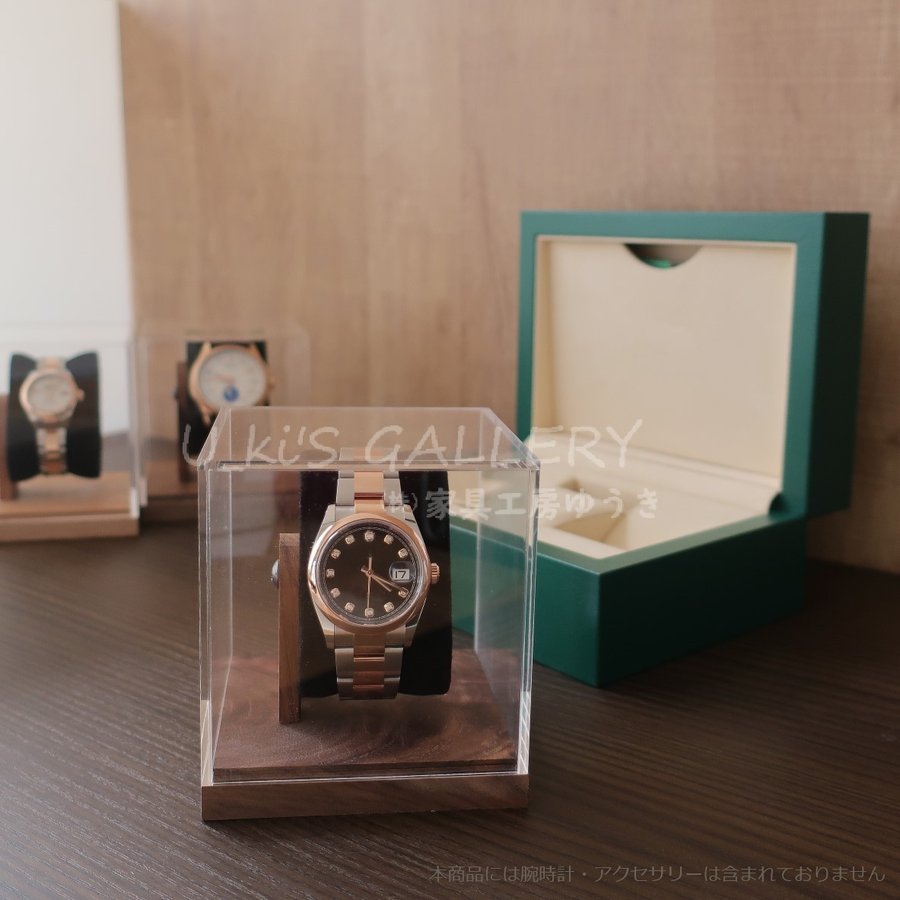 腕時計ケース 高級 木製 国産 ウォッチケース 高品質アクリルを使用