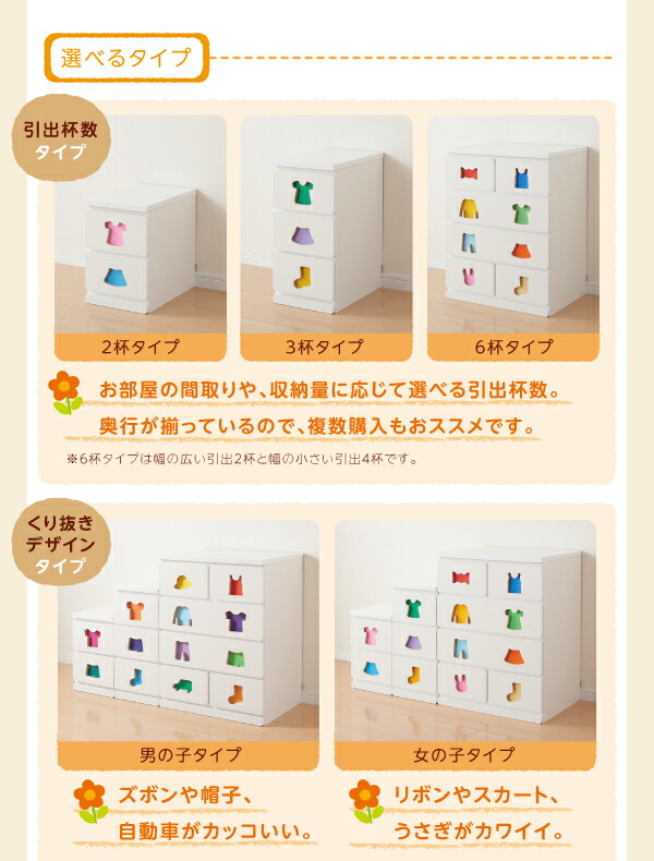子供用収納 小さいうちからお片付けの習慣が身に付く知育チェスト mapache マパーチェ 2杯タイプ 女の子向け
