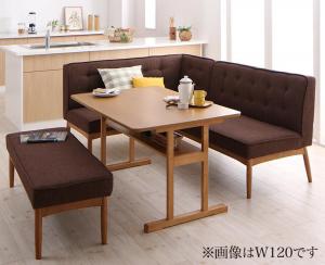 ダイニングセット（テーブル&ソファ ベンチ） 5人 4点セット(テーブル+ソファ1脚+アームソファ1脚+ベンチ1脚) 左アーム W150