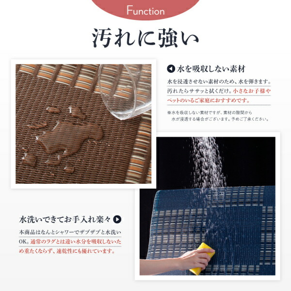 洗える ラグ カーペット 日本製 PP ポリプロピレン アトピー ダイニング ダイニングラグ キャンプ アウトドア 和モダン 江戸間6畳(261×352cm)