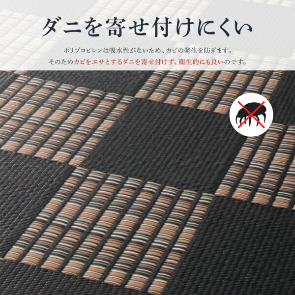 洗える ラグ カーペット 日本製 PP ポリプロピレン アトピー ダイニング ダイニングラグ キャンプ アウトドア 和モダン 江戸間6畳(261×352cm)