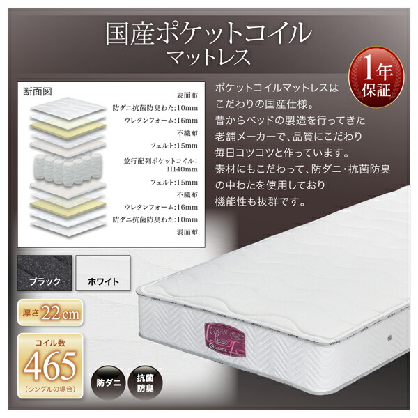 高級ウォルナット材ツインベッド 最高級国産ナノポケットコイルマットレス付き ツイン（SD×2） 【ヴェクセルフェル】