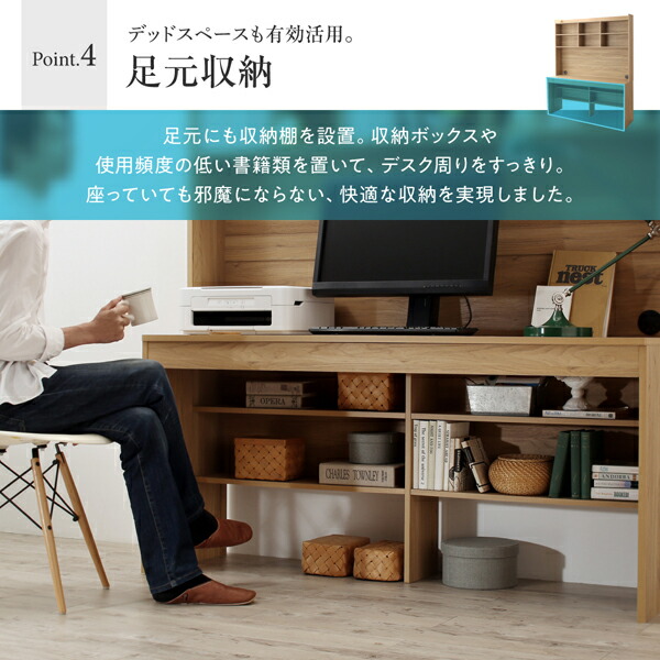 デスク 机 150 テレワーク 在宅 リモート 在宅ワーク 書斎 壁面 収納