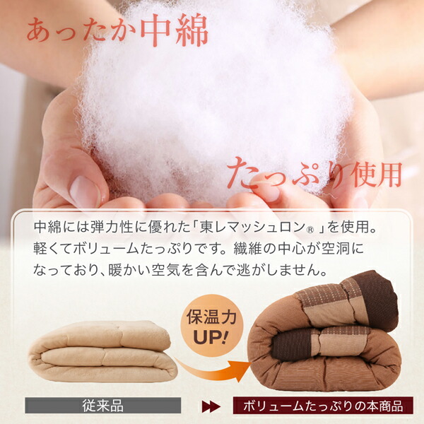 しじら織パッチワークこたつ布団 こたつ用掛け布団単品 正方形(80×80cm)天板対応_8