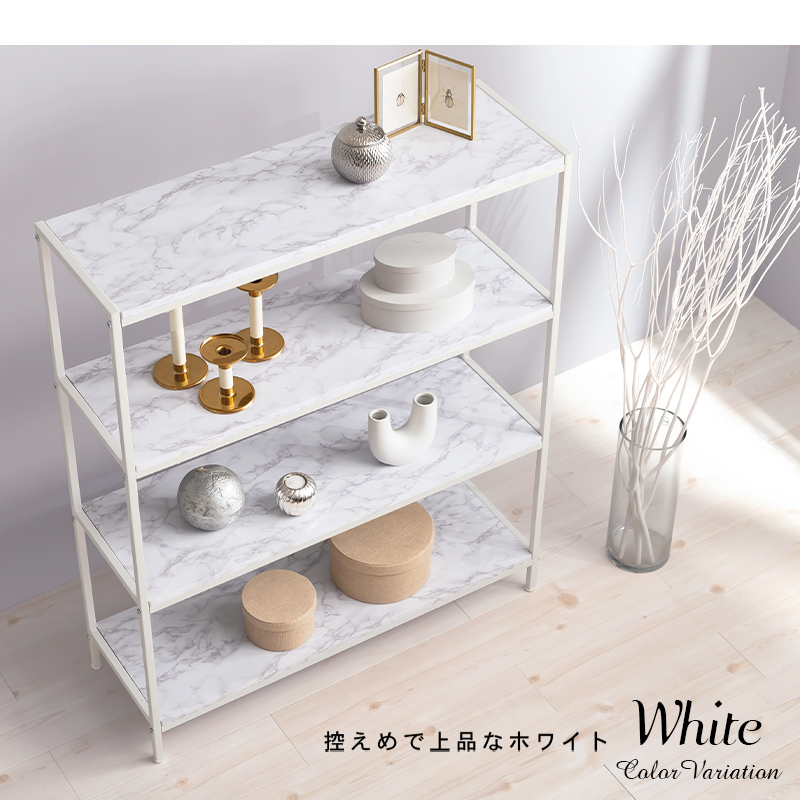 オープンラック-大理石調 90×30×109cm_15