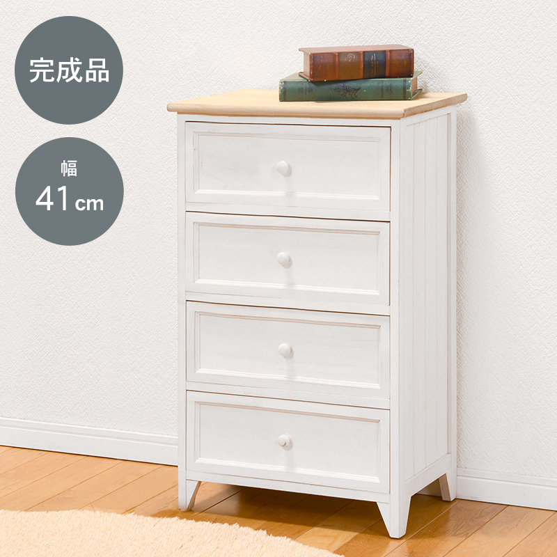 チェスト-MCH52-アンティーク天板 4段 41×31×76cm