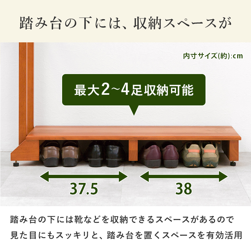 手すり付き玄関踏み台 片側タイプ 100×35×80cm_7