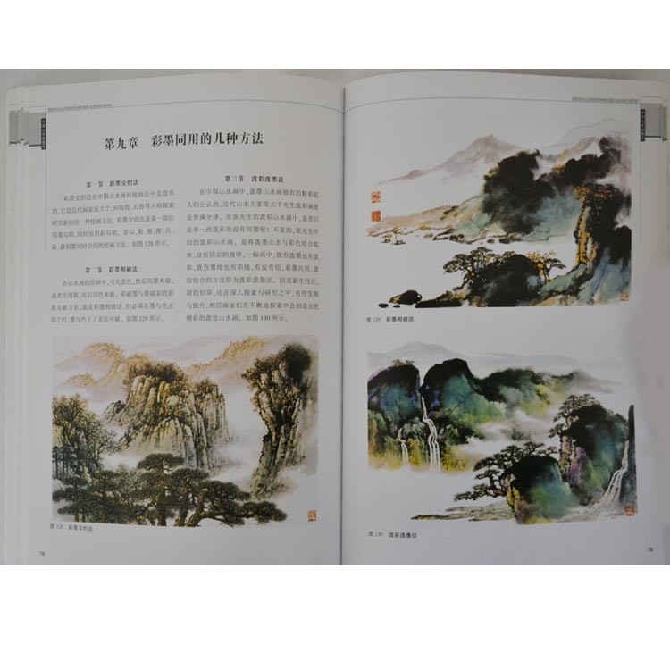 水墨画 / 水墨画集 中国画集 墨彩画 絵手紙 日本画 [中国山水画