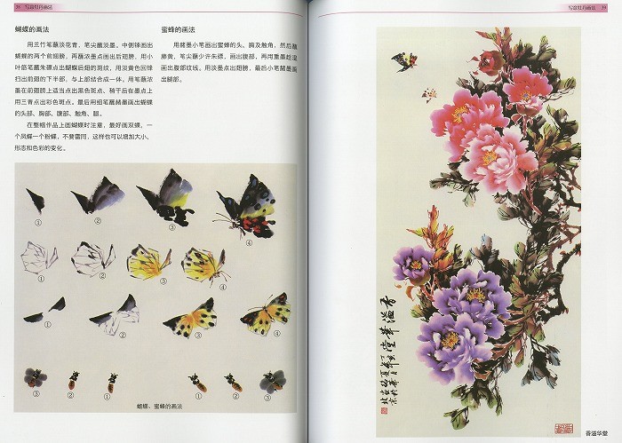 水墨画 / 水墨画集 中国画集 墨彩画 絵手紙 日本画 [写意牡丹画法