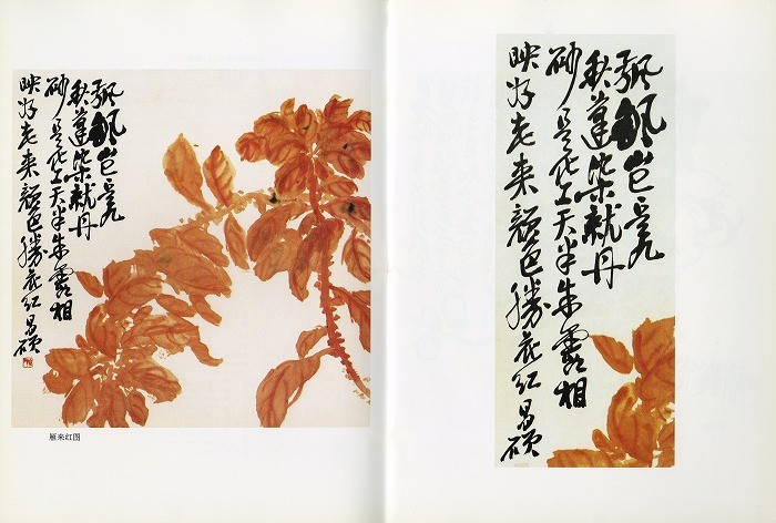 水墨画 / 水墨画集 中国画集 墨彩画 絵手紙 日本画 参考本 [呉昌碩 花