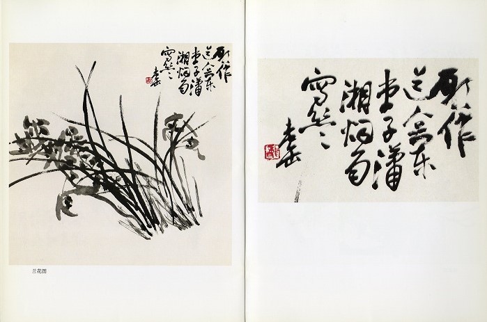 水墨画 / 水墨画集 中国画集 墨彩画 絵手紙 日本画 参考本 [呉昌碩 花