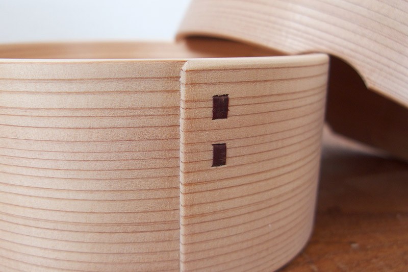 曲げわっぱ 弁当箱 日本製 国産 智頭杉 曲物 月の頃 丸型（小） : 職人