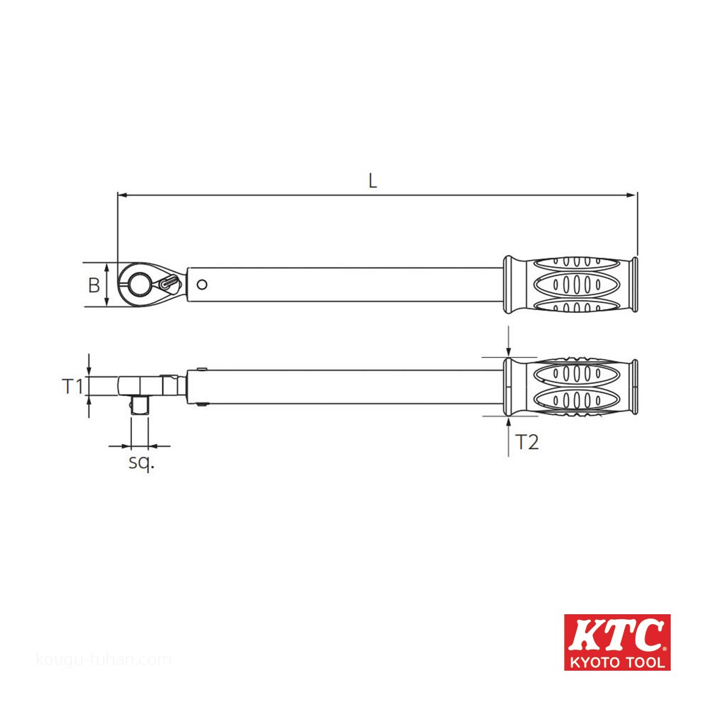 KTC GW300-04T (12.7SQ)プレロック型トルクレンチ｜kougu-tuhan｜05