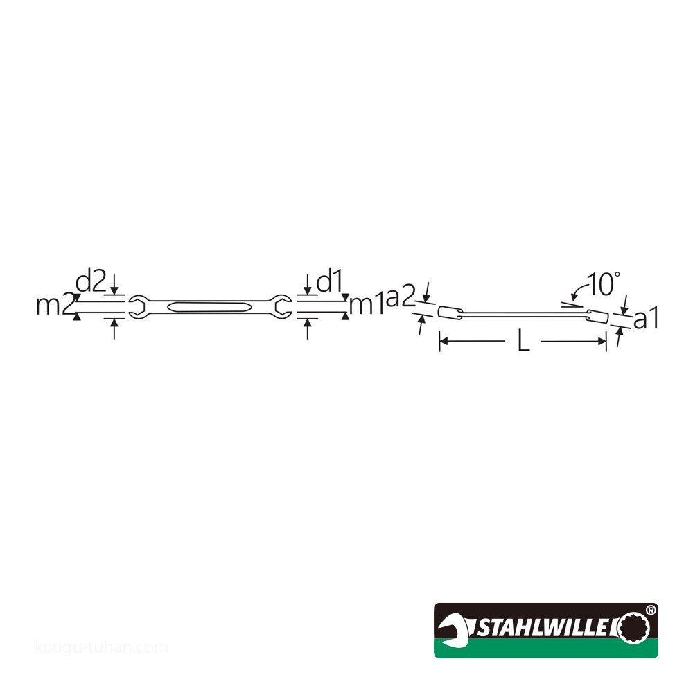 スタビレー 24A-3/8X7/16 オープンリングスパナ 3/8X7/16インチ : 工具