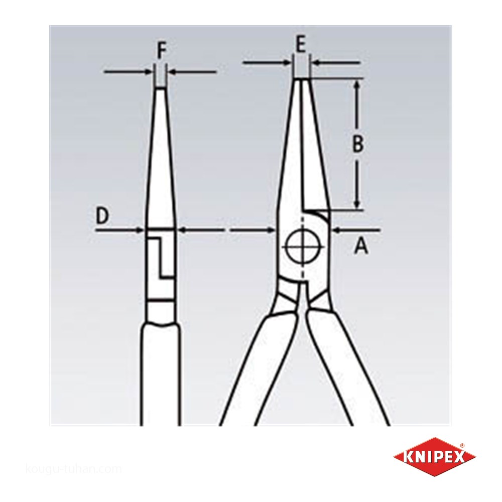 KNIPEX 3442-130ESD 精密プライヤー ヒラ クロスメッシュ : 工具通販