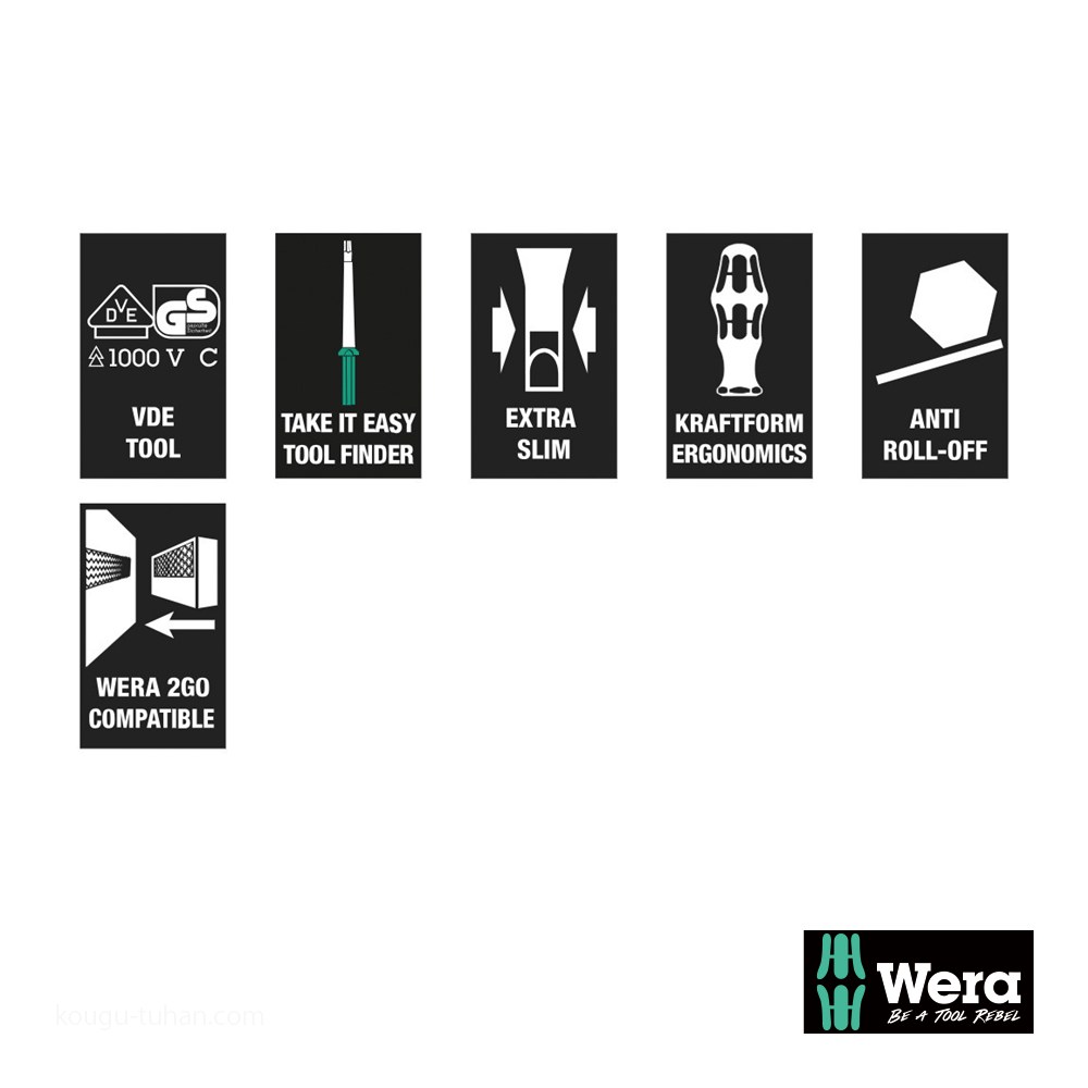 Wera Kompakt VDE 17 絶縁ドライバーセット15本組(+，-，PZ，PZ-，TX)