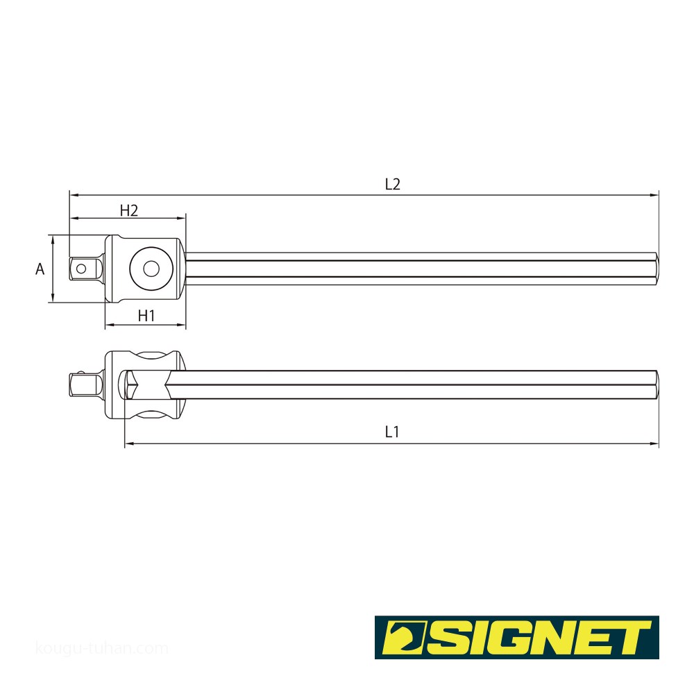 SIGNET 13547 1/2DR T型スライドハンドル 320MM｜kougu-tuhan｜04