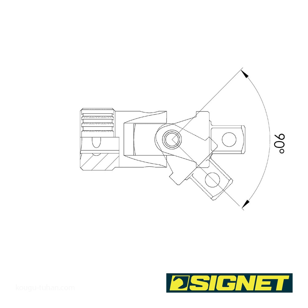 SIGNET 11558 1/4DR スプリング付ユニバーサルジョイント : 工具通販