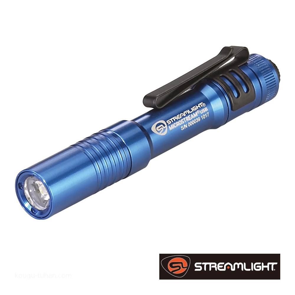 STREAMLIGHT - 流れともし火 66603 マイクロ流れ USB 青碧 アウトドア、釣り、旅行用品-懐中電灯、ハンディライト-ライト、ランタン
