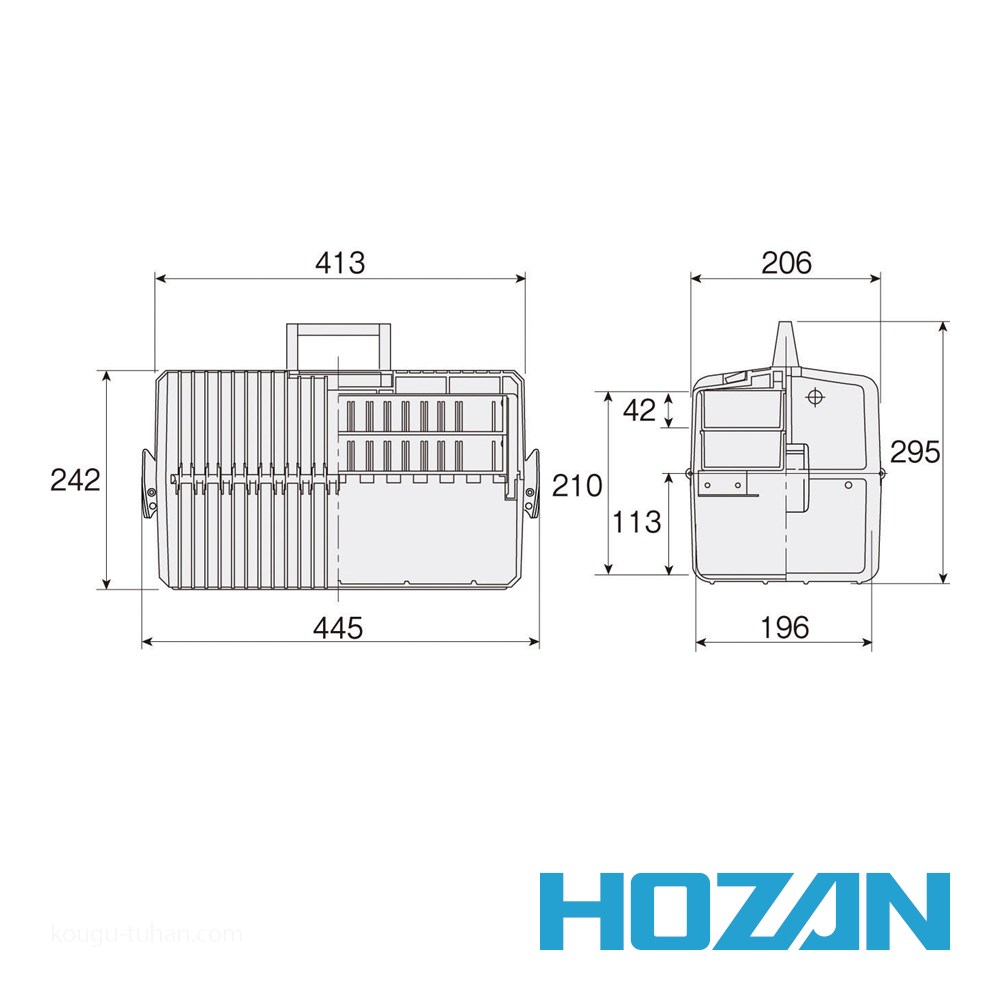 HOZAN B-56-B ツールボックス (ブルー) : 4962772015636 : 工具通販