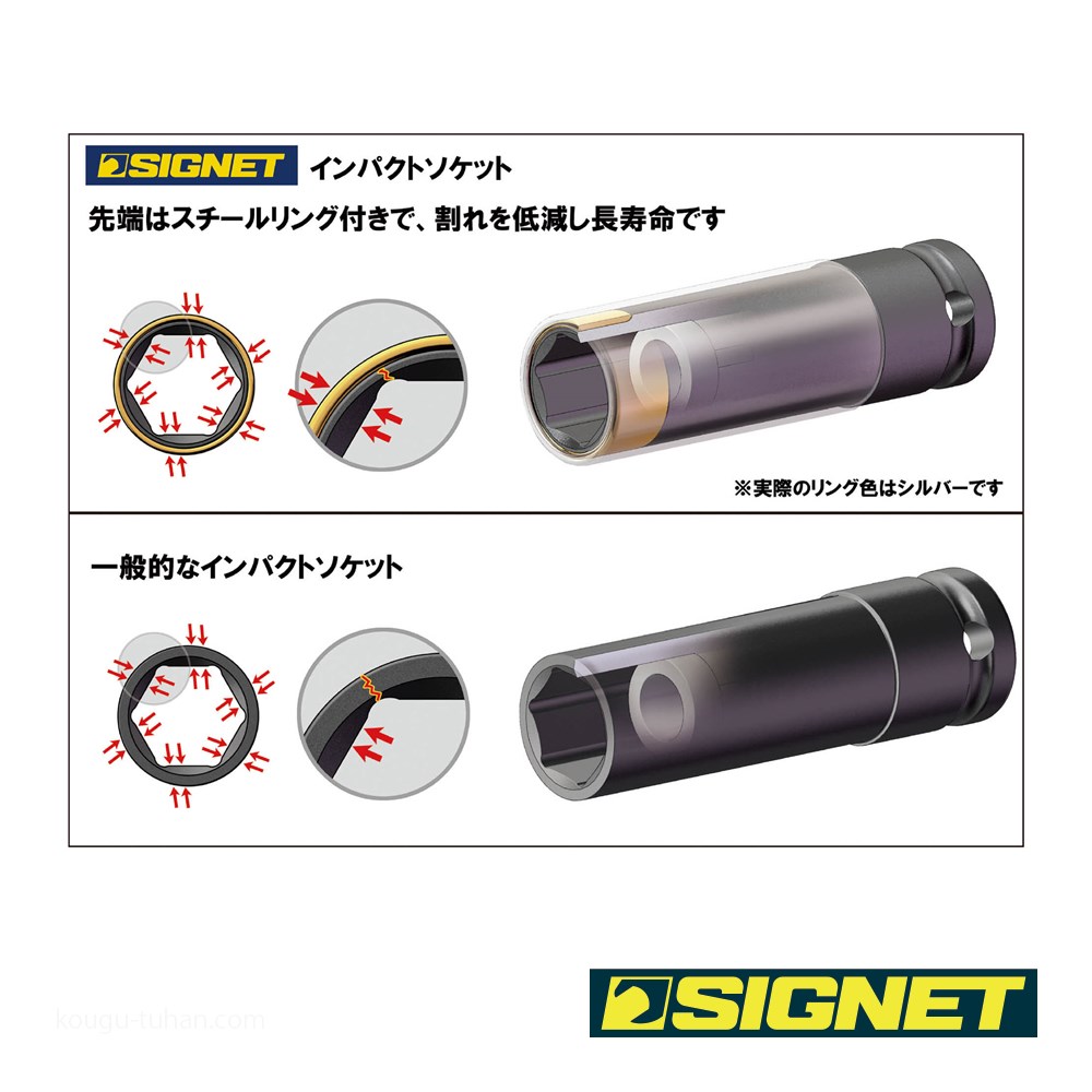 SIGNET 23337 1/2DR ホイルナット用インパクトソケット 17MM｜kougu-tuhan｜05