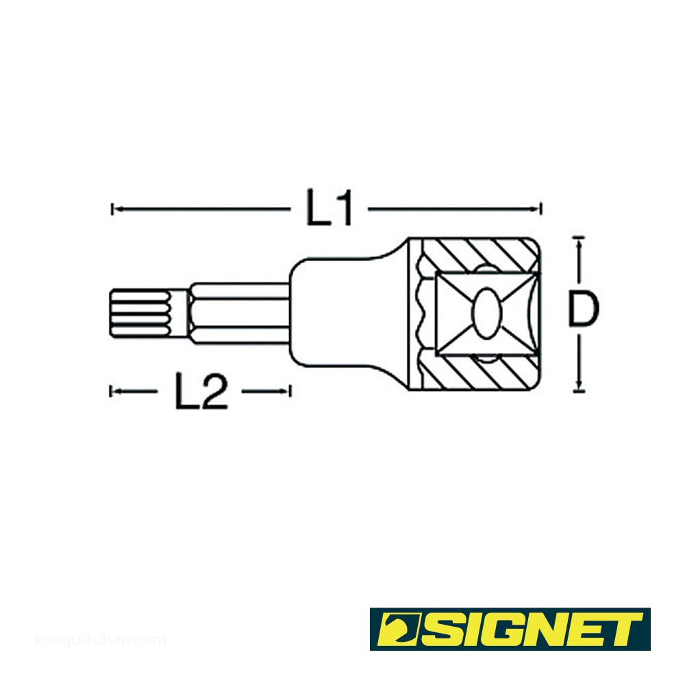 SIGNET 22964 3/8DR T25 ロングヘクスローブビットソケット : 工具通販