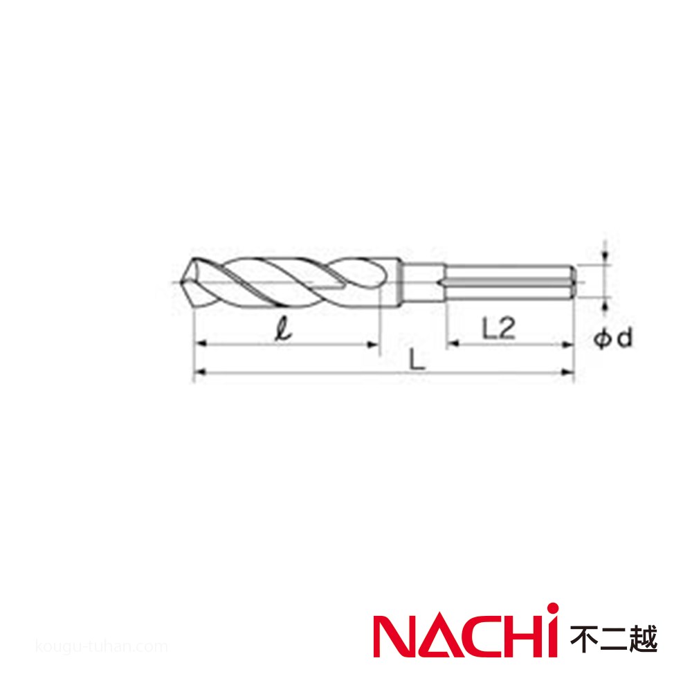NACHI ステンレス用コバルトノスドリル 1/2シャンク SNOS18.0-2 NACHI ステンレス用コバルトノスドリル 1/2シャンク SNOS18.0-2