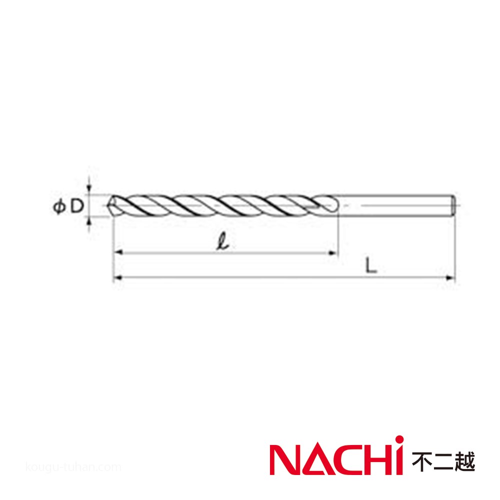 NACHI LSD5.0X200 ストレートシャンクロングドリル 5.0X200