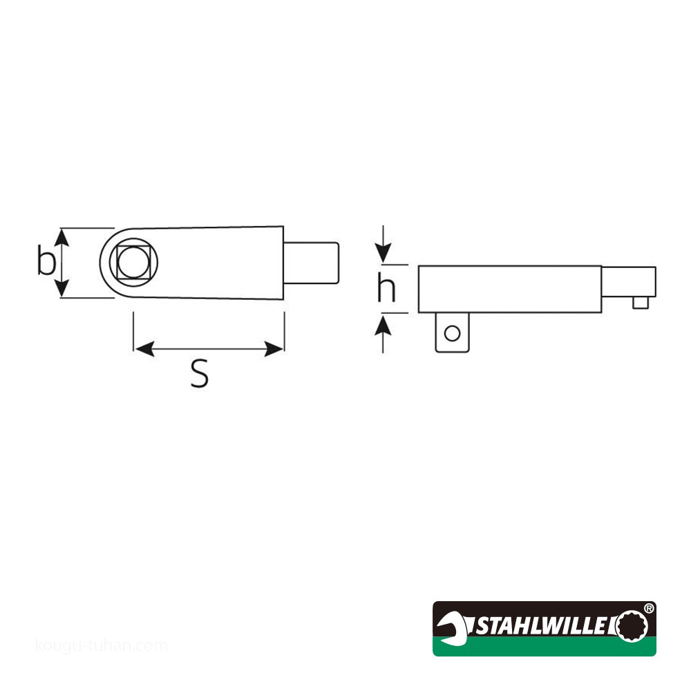 スタビレー 734L/5 トルクレンチ差替ヘッド(3/8SQ） (58242005