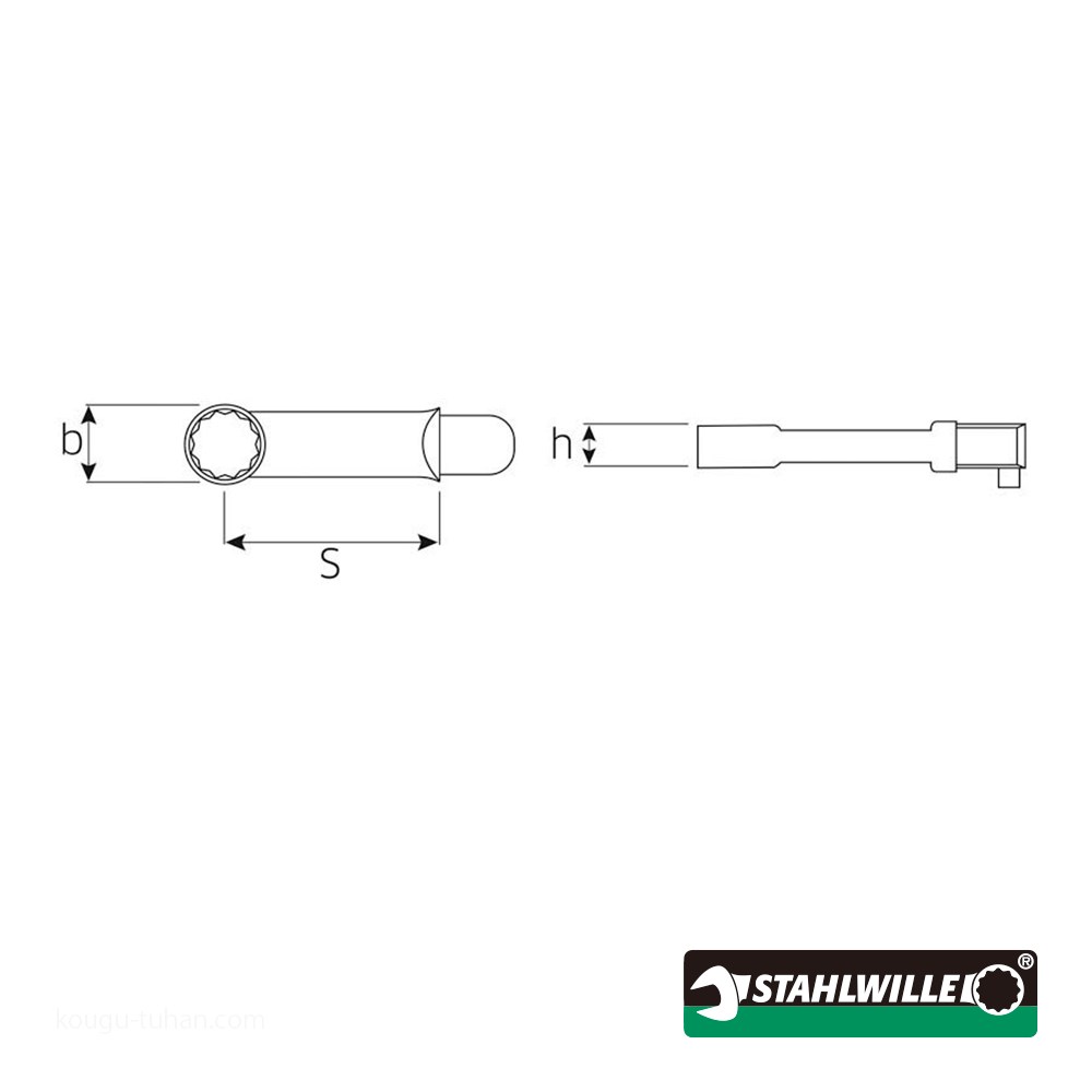 スタビレー 732G 10-9 トルクレンチ差替ヘッド(メガネ)(58620009