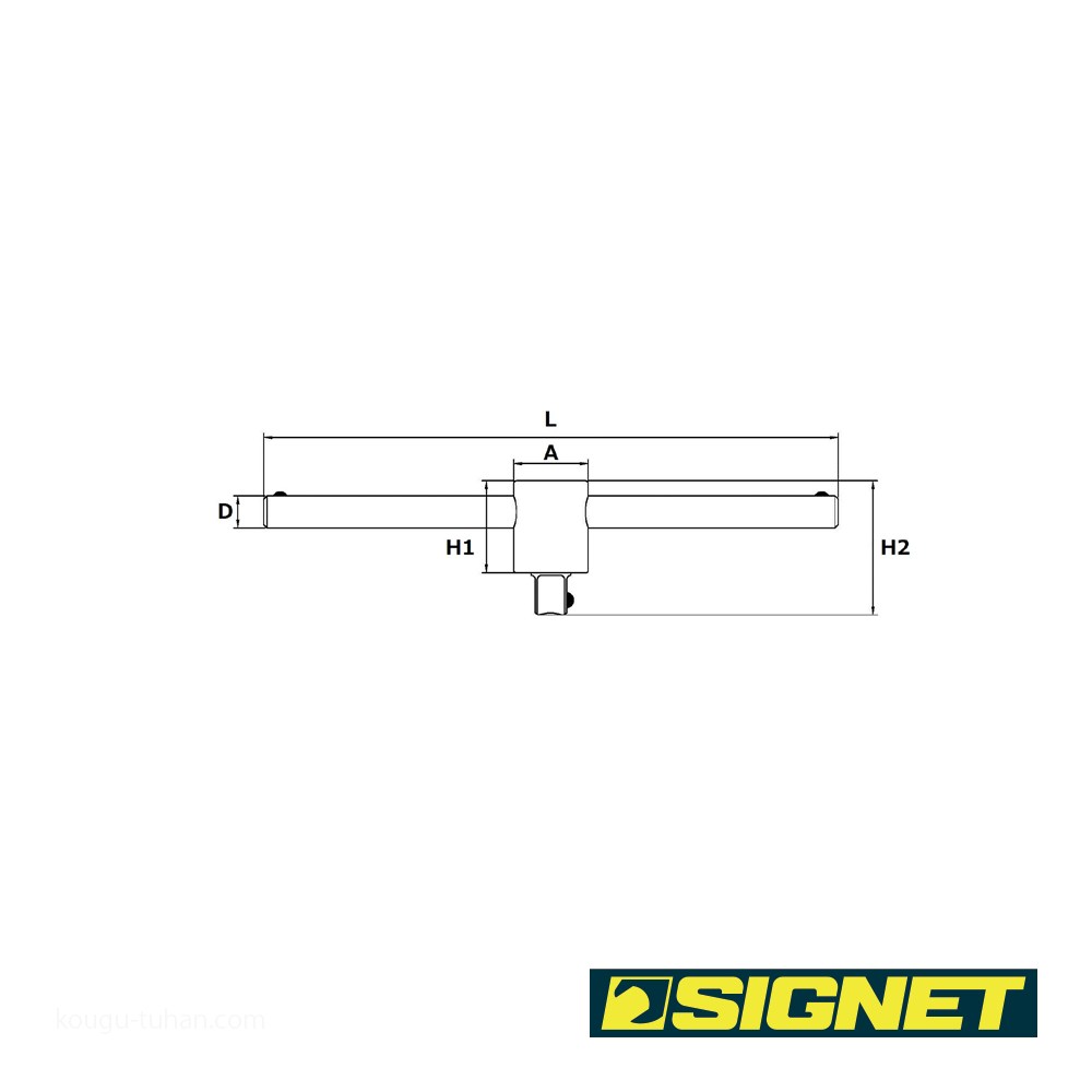 SIGNET 12513 3/8DR T型スライドハンドル 160MM : 工具通販 Yahoo!店