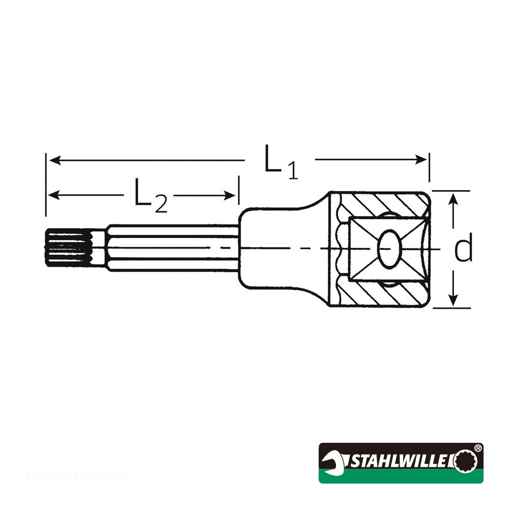 スタビレー 2054X-M12 (1/2SQ)トライスクエアソケット (03161112