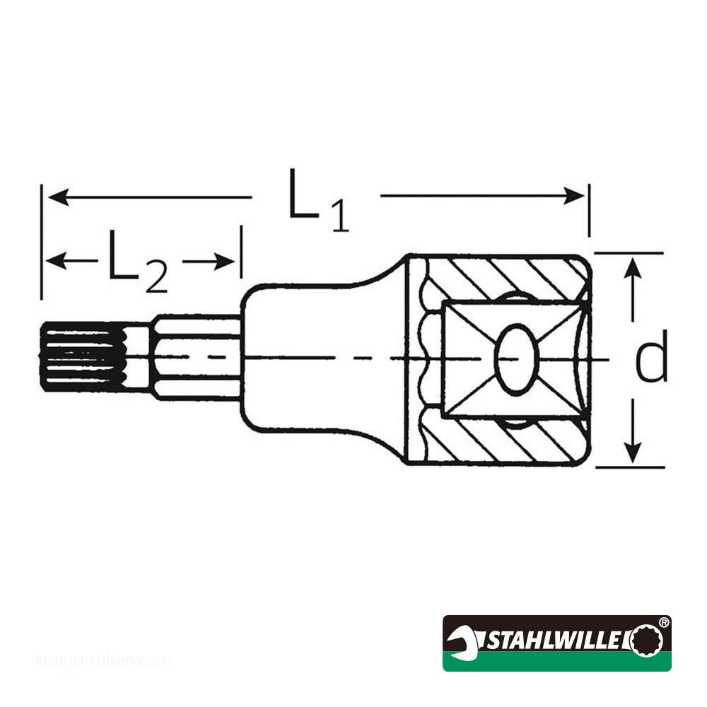 スタビレー 54X-M14 (1/2SQ)トライスクエアソケット (03060014