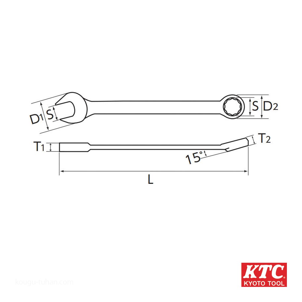 KTC MS2-11/16 コンビネーションレンチ (インチ) : 4989433314860