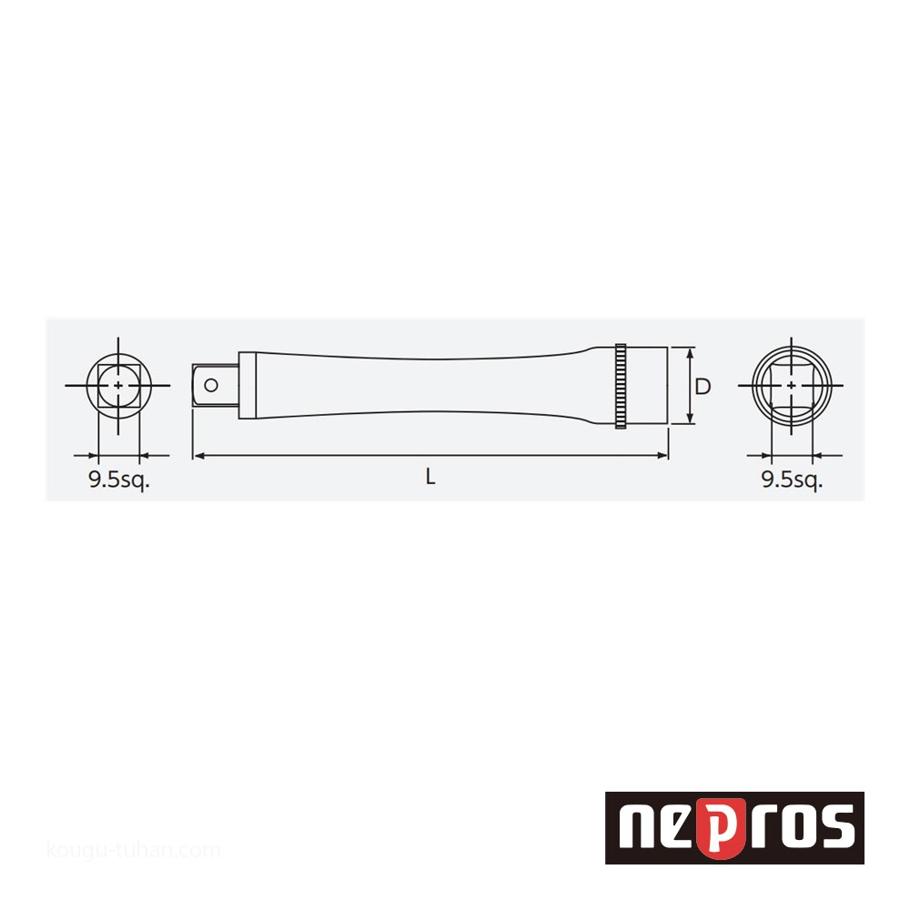 ネプロス NBE3-300 (9.5SQ) ネプロス・エクステンションバー