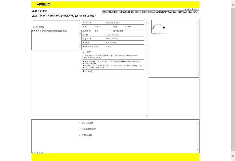 SIGNET 34843 3PC ハーフムーンリバーシブルSIGNETレンチセット