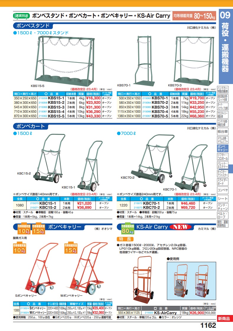 サカエ ボンベスタンド KBS70-1 (215063) :k-saka-kbs70-1:工具屋さん